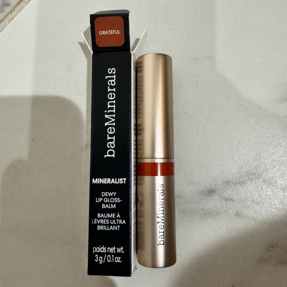 BareMinerals DEWY LIP GLOSS-BALM in shade grateful (nude color)